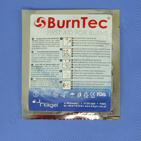 Opatrunek hydrożelowy ratunkowy BurnTec 10 x 10 cm.