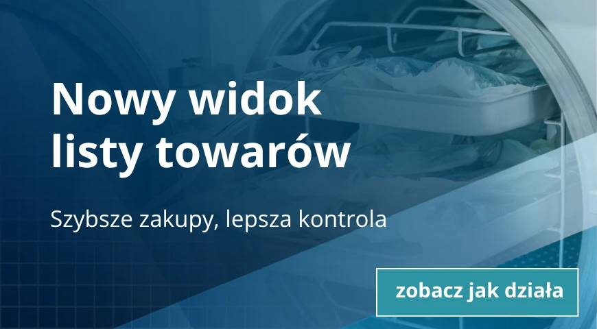 Nowy widok listy towarów