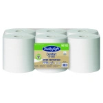 Ręcznik w roli 2-warstwowy, centralnie dozowany, MIDI, biały, 108 m, (6 rolek), kompatybilny z M3 - BulkySoft