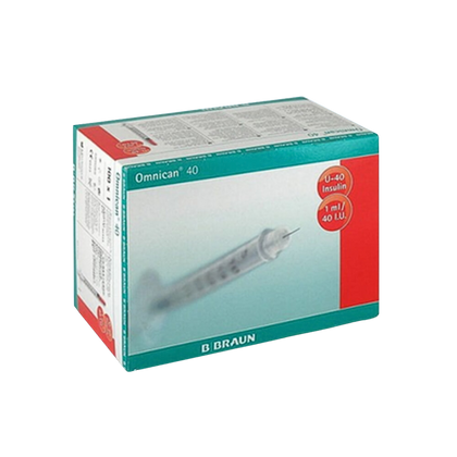 Strzykawka trzyczęściowa 1 ml OMNICAN do insuliny U-40 z igłą 0,33 x 12 mm (100 szt.) - Braun
