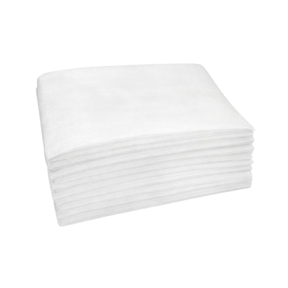 Prześcieradło z flizeliny 1 x uż. 210 x 80 cm (10 szt.) - BIAŁE