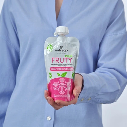 Nutrego FRUTY PLUS 4 x 175 ml z zawartością malin