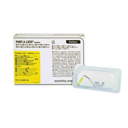 Igła do portu Port-A-Cath 20G/19 mm, bez drenu, zakrzywiona 90 st. (1 szt.) - Smiths M.