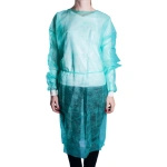 Fartuch higieniczny (pielęgniarski) z gumką, niesterylny  (10 szt.) zielony - Euro Centrum