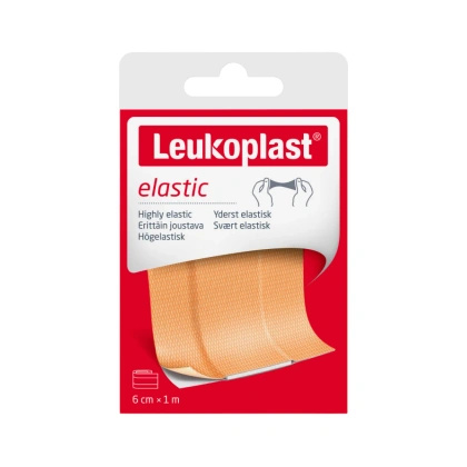 Plaster tkaninowy z opatrunkiem do cięcia - Leukoplast Elastic 6 cm x 1 m (1 szt.)