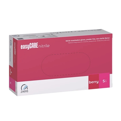 easyCARE BERRY rękawice nitrylowe bezpudrowe malinowe (100 szt.)