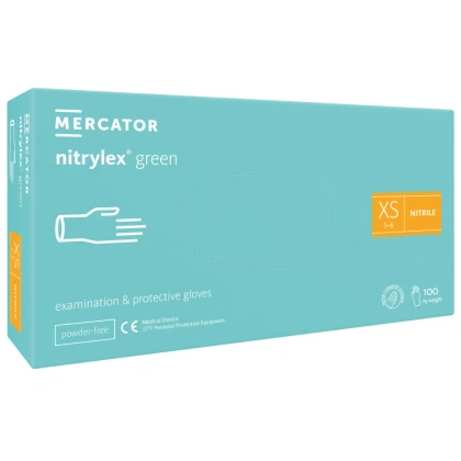NITRYLEX GREEN - Rękawice nitrylowe bezpudrowe (100 szt.)