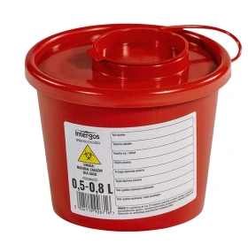 Pojemnik na odpady medyczne 0,5 - 0,8 L okrągły - Intergos