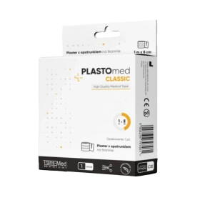 Plaster z opatrunkiem Plastomed Classic 8 cm x 1 m