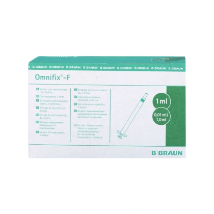 Strzykawka trzyczęściowa OMNIFIX-F 1 ml Luer Solo (100 szt.) - Braun