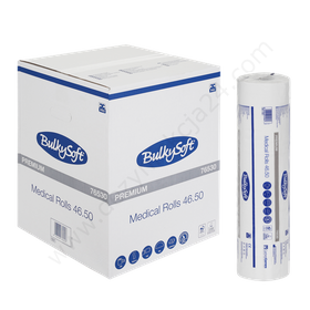 Podkład w rolce, medyczny, celulozowy, 50 cm x 46 m,<br>perforacja co 34 cm (9 szt.), biały - BulkySoft