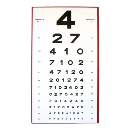 Tablica okulistyczna CYFRA - obraz prosty