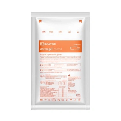 DERMAGEL - Rękawice lateksowe bezpudrowe STERYLNE (1 para)
