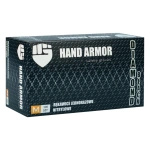 Rękawice nitrylowe, bezpudrowe, wytrzymałe, czarne (100 szt.) - Hand Armor