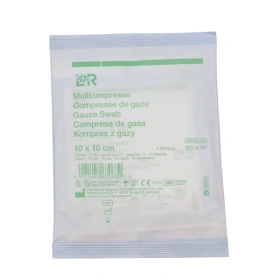 Kompresy gazowe 17. nitkowe 12. warst. 10 x 10 cm. (3  szt.) sterylne -  L&R