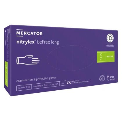 NITRYLEX BEFREE LONG - Rękawice nitrylowe bezpudrowe (100 szt.)