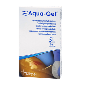 Aqua-gel opatrunek hydrożelowy owal 5,5 x 11 cm (5 szt.)