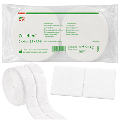 Waciki z celulozy  (2 x 500 szt.) ZELLETTEN 