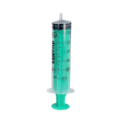 Strzykawka trzyczęściowa 50 ml Luer, zielony tłok (25 szt.) - dicoNEX