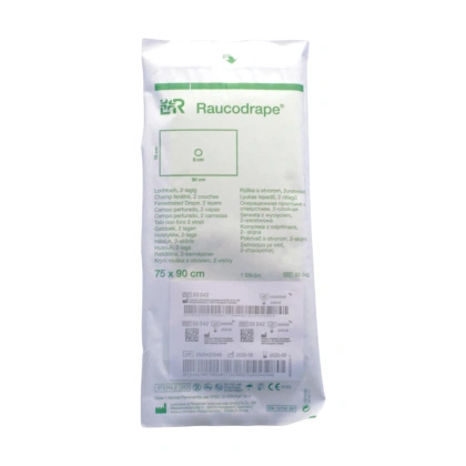 Raucodrape - Serweta 2. warstwowa 75 x 90 cm, z otworem 8 cm, sterylna