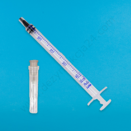 Strzykawka trzyczęściowa do tuberkuliny 1 ml z igłą 0,40 x 13 mm (100 szt.) - Polfa Lublin