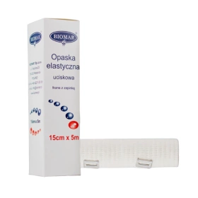 Opaska elastyczna z zapinką 15 cm x 5 m - Biomar