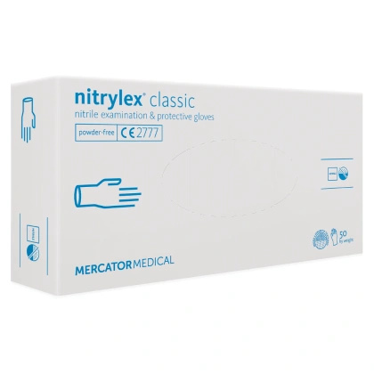 NITRYLEX CLASSIC - Rękawice nitrylowe bezpudrowe WHITE (100 szt.)