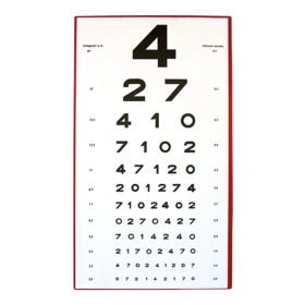 Tablica okulistyczna CYFRA - obraz prosty