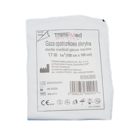 Gaza opatrunkowa 17. nitkowa 1 m2  STERYLNA - TM