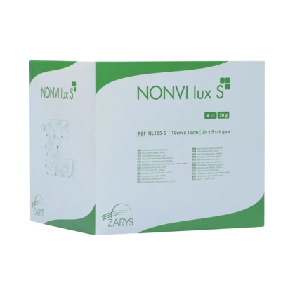 Kompresy włókninowe NONVI lux S, jałowe 10 x 10 cm (20 x 5 szt.)