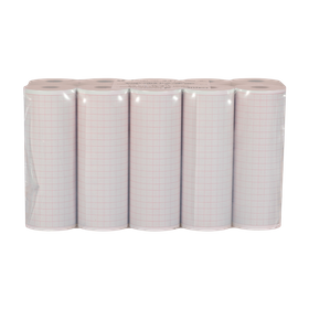 Papier do EKG Ascard - A4, B56, Mr Blue, Mr Silver, Mr Grey - 112 mm x 25 m nadruk, warstwa termiczna na zewnątrz (10 szt.)