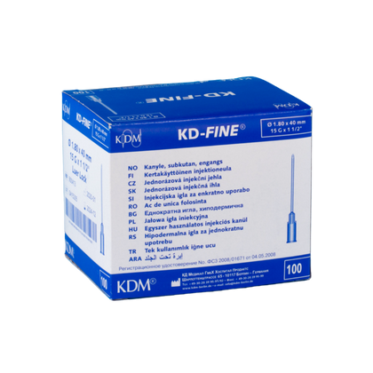 Igła 1,8 x 40 mm 15 G (100 szt.) - KD
