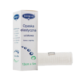 Opaska elastyczna z zapinką 12 cm x 5 m - Biomar