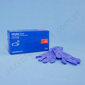 NITRYLEX BASIC rękawice nitrylowe bezpudrowe niebieskie (100 szt.)