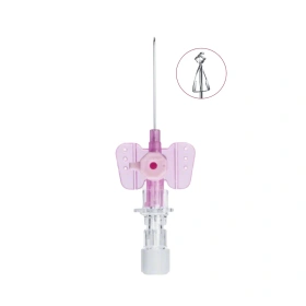 Kaniula Vasofix Safety Pur 20G 1,1 x 33 mm różowa, z osłoną i portem do iniekcji - Braun