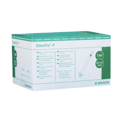 Strzykawka trzyczęściowa OMNIFIX-F 1 ml Luer Solo (100 szt.) - Braun