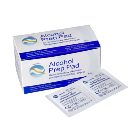 Alcohol Prep Pad - gaziki do dezynfekcji skóry 110 x 90 mm (100 szt.)
