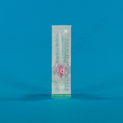 Kaniula Vasofix Safety Pur 20G 1,1 x 25 mm różowa, z osłoną i portem do iniekcji - Braun