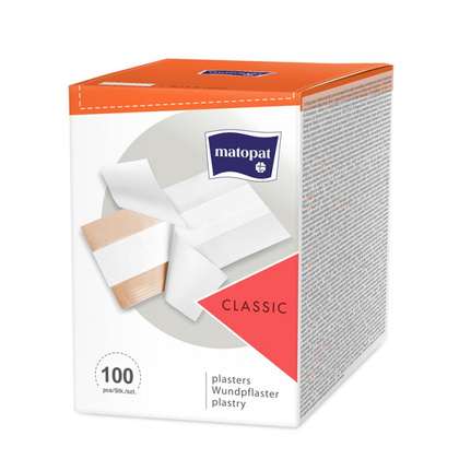 Plaster tkaninowy z opatrunkiem do cięcia - CLASSIC 6 x 10 cm (100 szt.) - Matopat