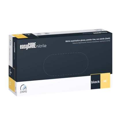 easyCARE rękawice nitrylowe bezpudrowe CZARNE (op. 100 szt.)