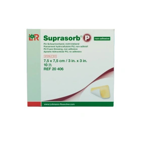 Opatrunek piankowy SUPRASORB P 7,5 x 7,5 cm, nieprzylepny (10 szt.)