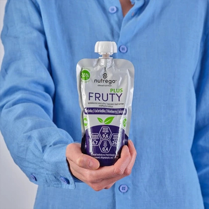 Nutrego FRUTY PLUS 4 x 175 ml z zawartością jagód