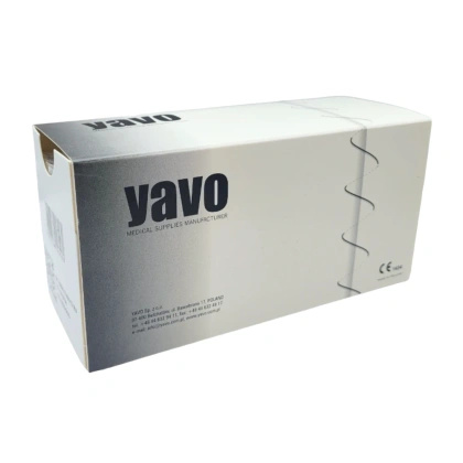 Nici YAVO NYLON 5/0 ig.12 mm, 3/8 koła, odwrotnie tnąca /45 cm - niewchłanialne, monofilament, niebieskie (12 szt.)