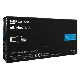 NITRYLEX BLACK rękawice nitrylowe bezpudrowe czarne (100 szt.)