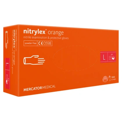 NITRYLEX ORANGE Rękawice nitrylowe bezpudrowe (100 szt.)