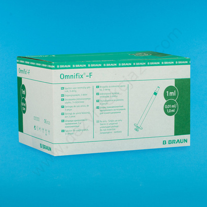 Strzykawka trzyczęściowa OMNIFIX-F 1 ml Luer Solo (100 szt.) - Braun