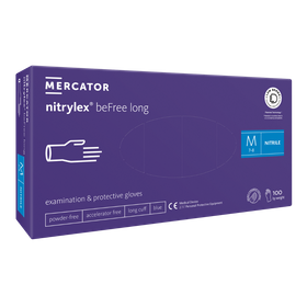 NITRYLEX BEFREE LONG - Rękawice nitrylowe bezpudrowe (100 szt.)