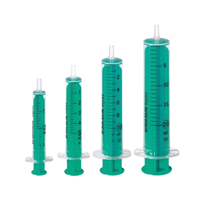 Strzykawka dwuczęściowa 10 ml, Luer, zielony tłok (100 szt.) - Braun