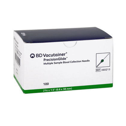 Igła multiadapter systemowa BD Vacutainer 21G 0,8 x 38 mm (1,5") Pecision Glide (100 szt.)