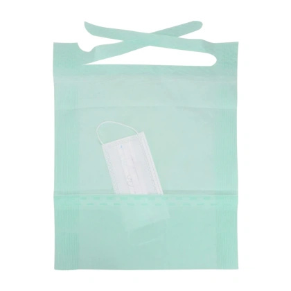 Śliniak stomatologiczny z kieszenią (50 szt.) - biały